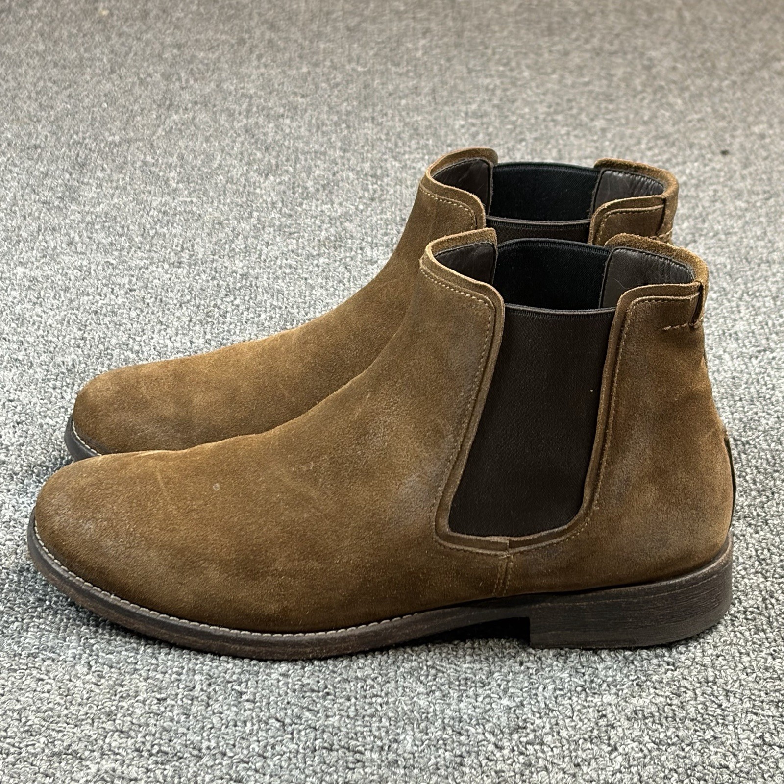 N.D.C. Made by Hand Womens Brown Suede Chelsea Boots Black Size EU 38 US 7