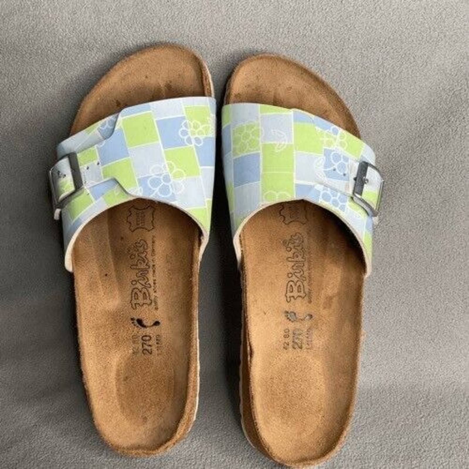 Birkenstock Birki’s Squares Slides Sandals Unisex Adults Size Mens9 / Womens11