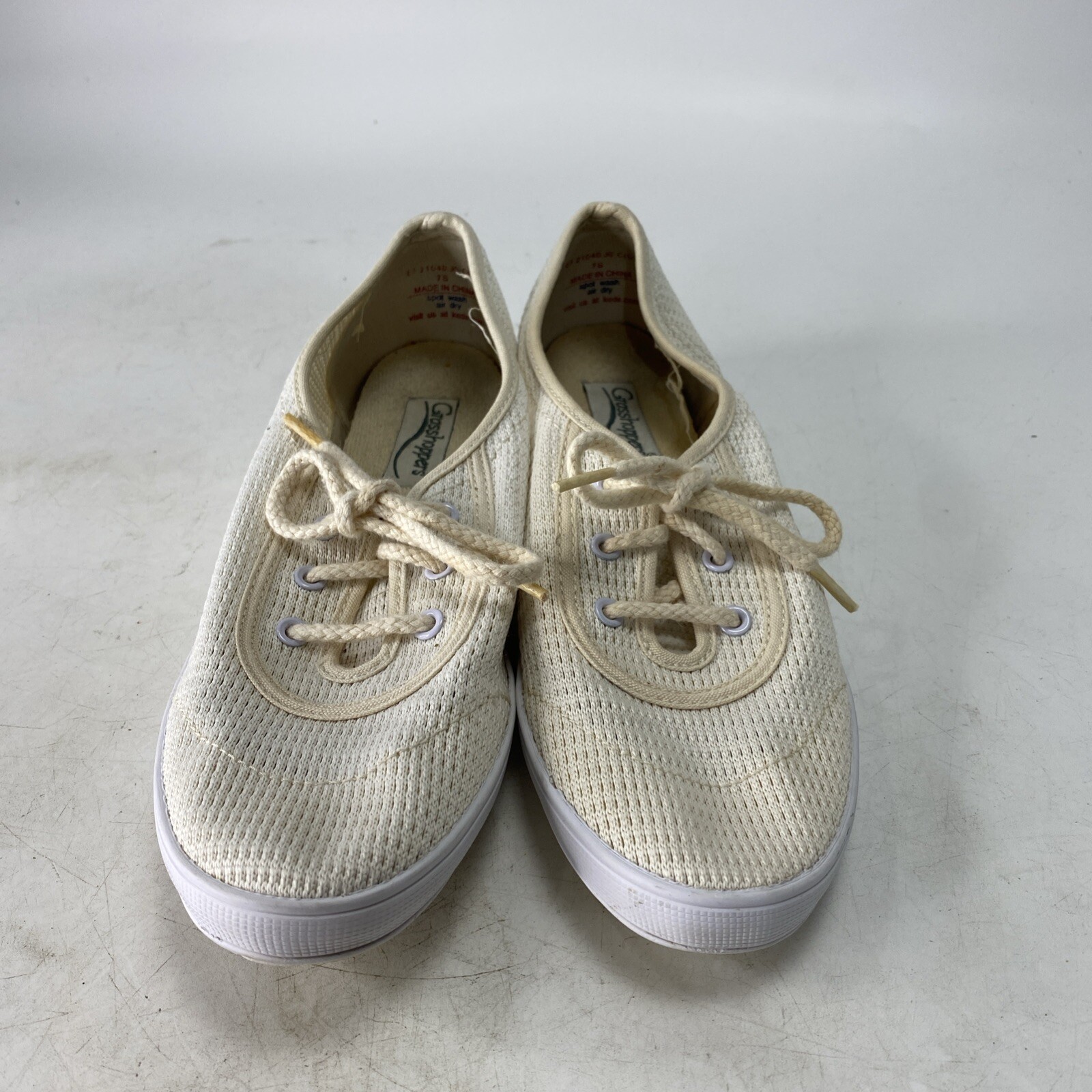 Vintage Keds Grasshoppers Leeward JO-CH 27 White Womens Shoes 8 S EF 21040 Sneak