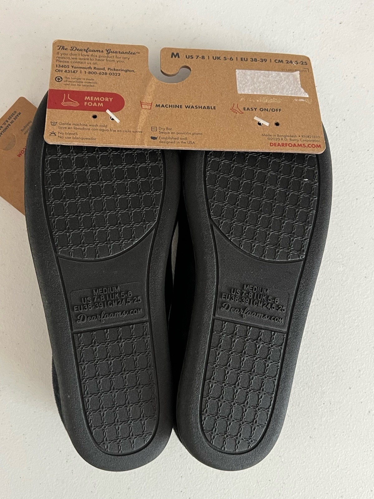 Dearfoams Womens Rebecca Microfiber Velour Closed Back House Slipper Memory Foam