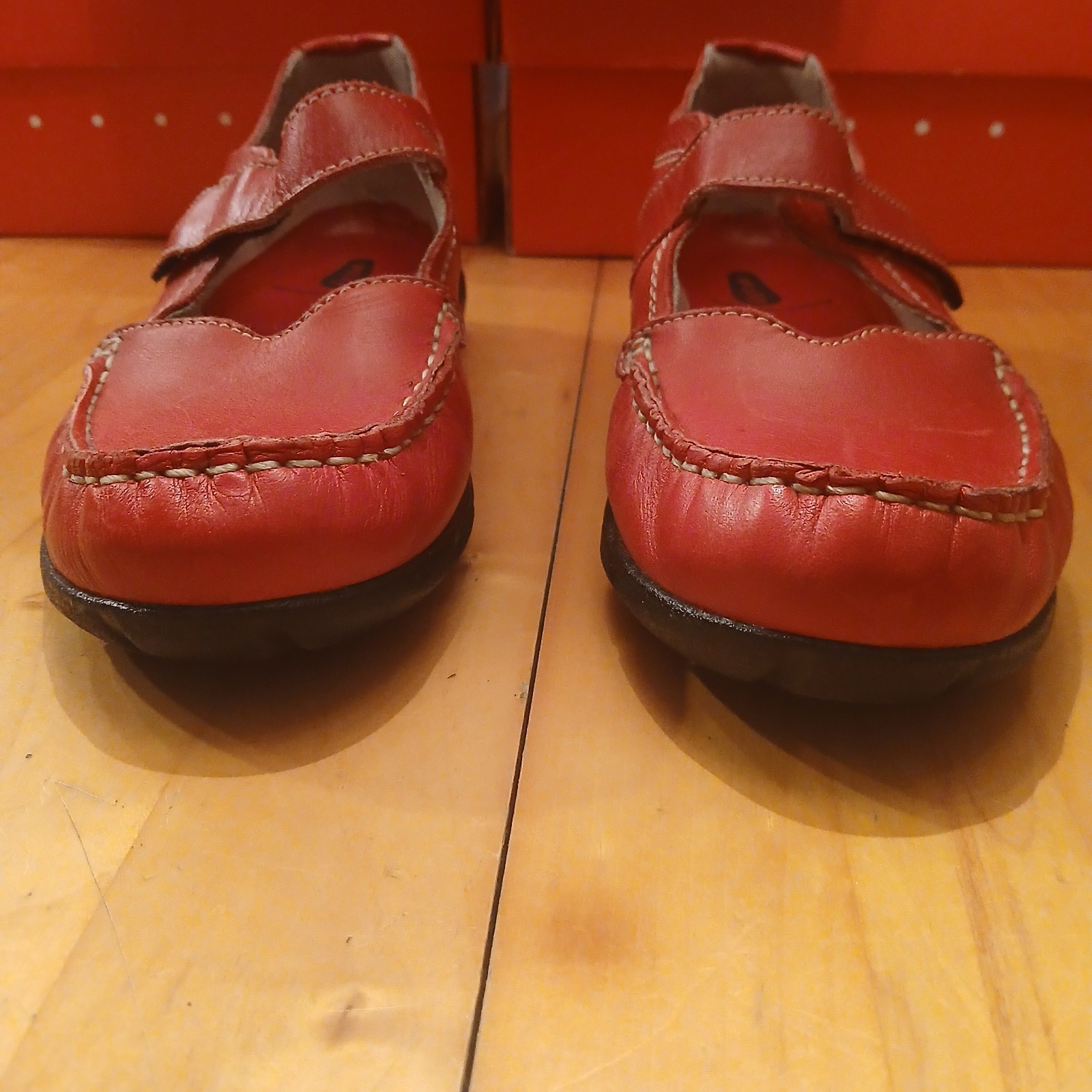 Wolky Red Leather Maryjane Comfort Shoes Women’s 10.5 eu 41