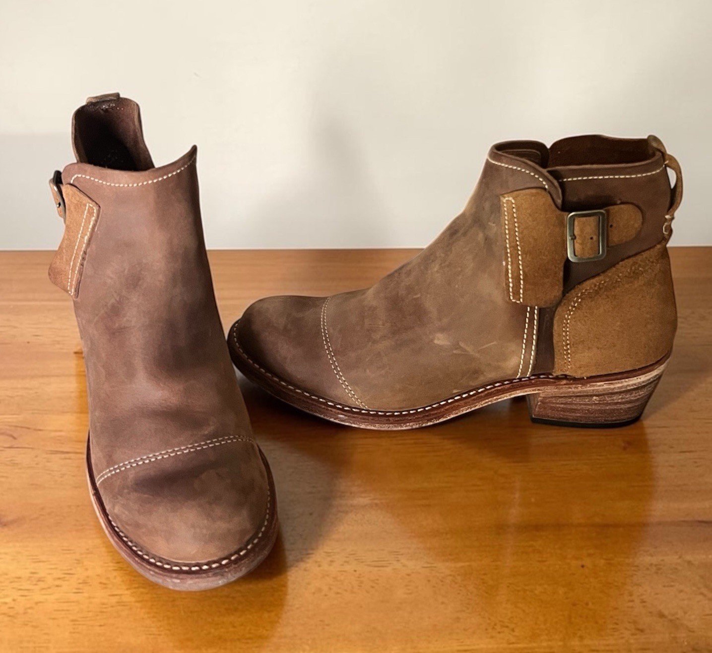 Vtg Timberland Boot Company Women Sz 11 M Brown Suede Side Buckle Ankle #263085