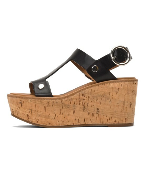 New Frye Dahlia Rivet Leather Black Women’s Wedge Size US 7 M RTL $458