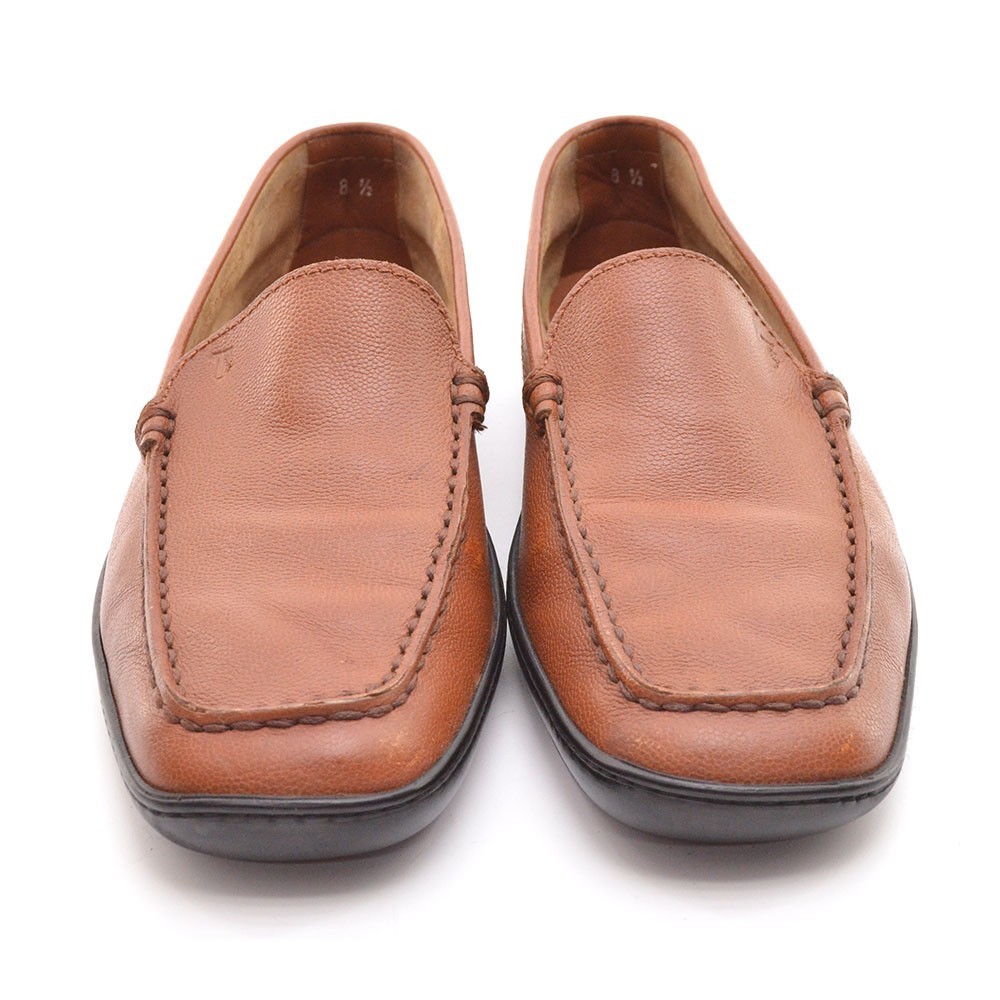 Tods Gommino Driving Loafer Womens size 8.5 M Brandy Brown Leather Slip On Shoes