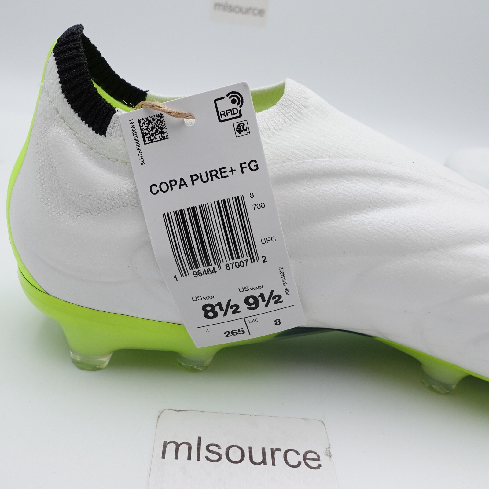Size 8.5 Men’s / 9.5 Women’s adidas Copa Pure+ FG Soccer Cleats HQ8955 White