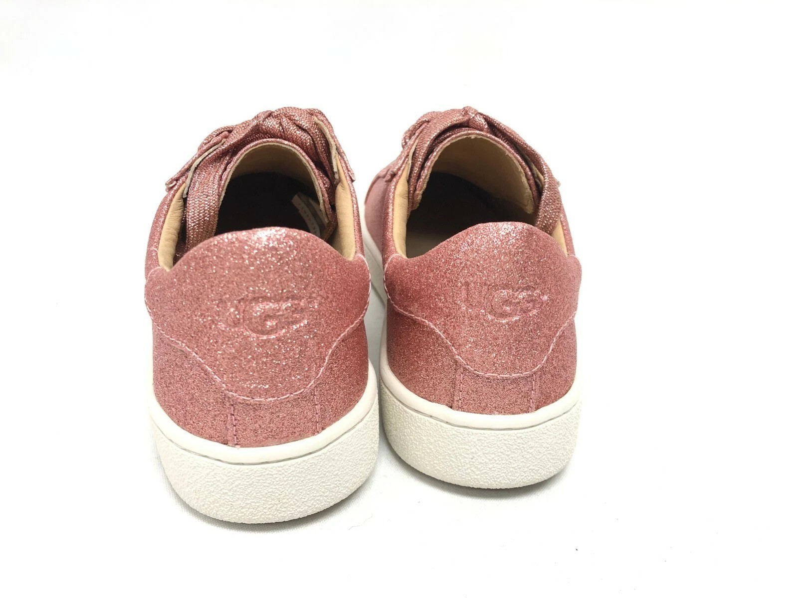 Ugg Australia Milo Glitter Pink Lace Up Sneakers Tennis Shoes 1100213 Size 8