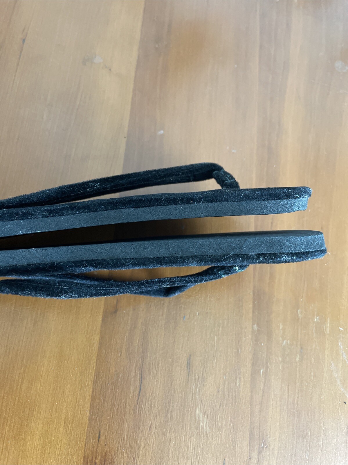 Black Velvet Flip Flops Burma Myanmar Ladies 9 Mens 7 Asian Thongs 8.5 9.5 7.5