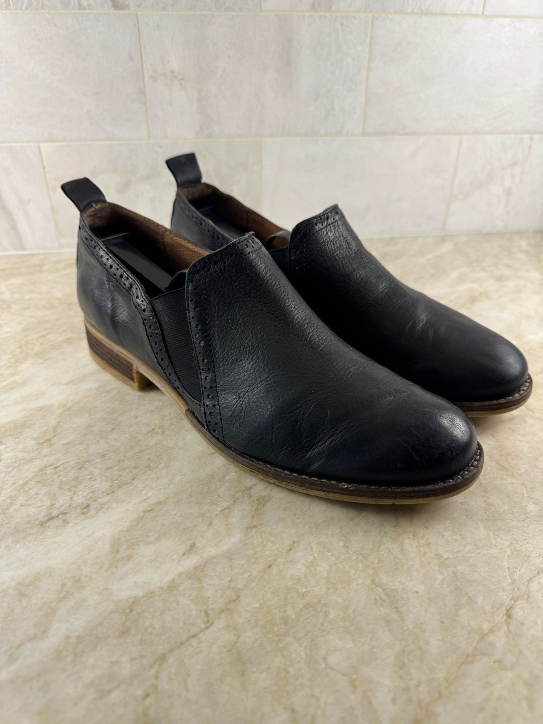 Josef Seibel Sienna Black Leather Chelsea Ankle Booties Women’s EU 40 US 9