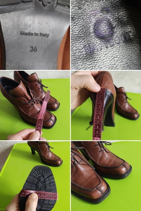 Women navy boot ankle boots brown leather 36 #b8ft