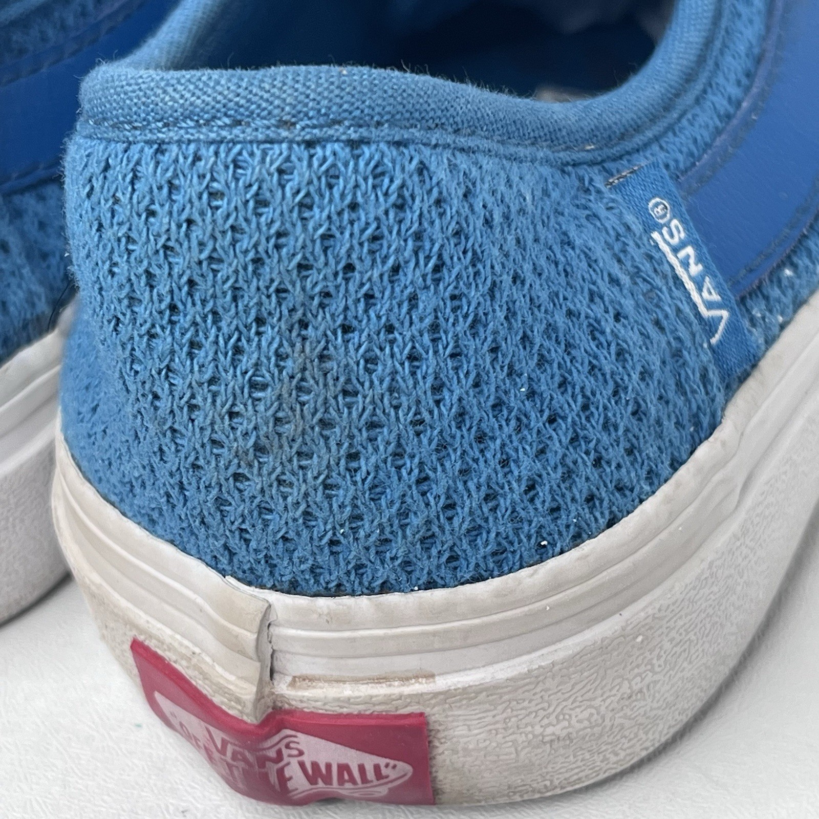 Vans Positive Vibes Warriors Blue Mesh Ultracush Skate Shoes Womens Size 7.5