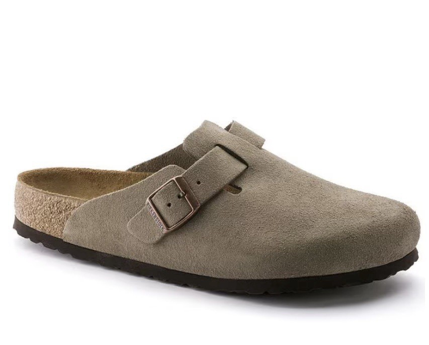 NEW In Box Birkenstock Boston Clog In Taupe Suede – EU40 Narrow/regular