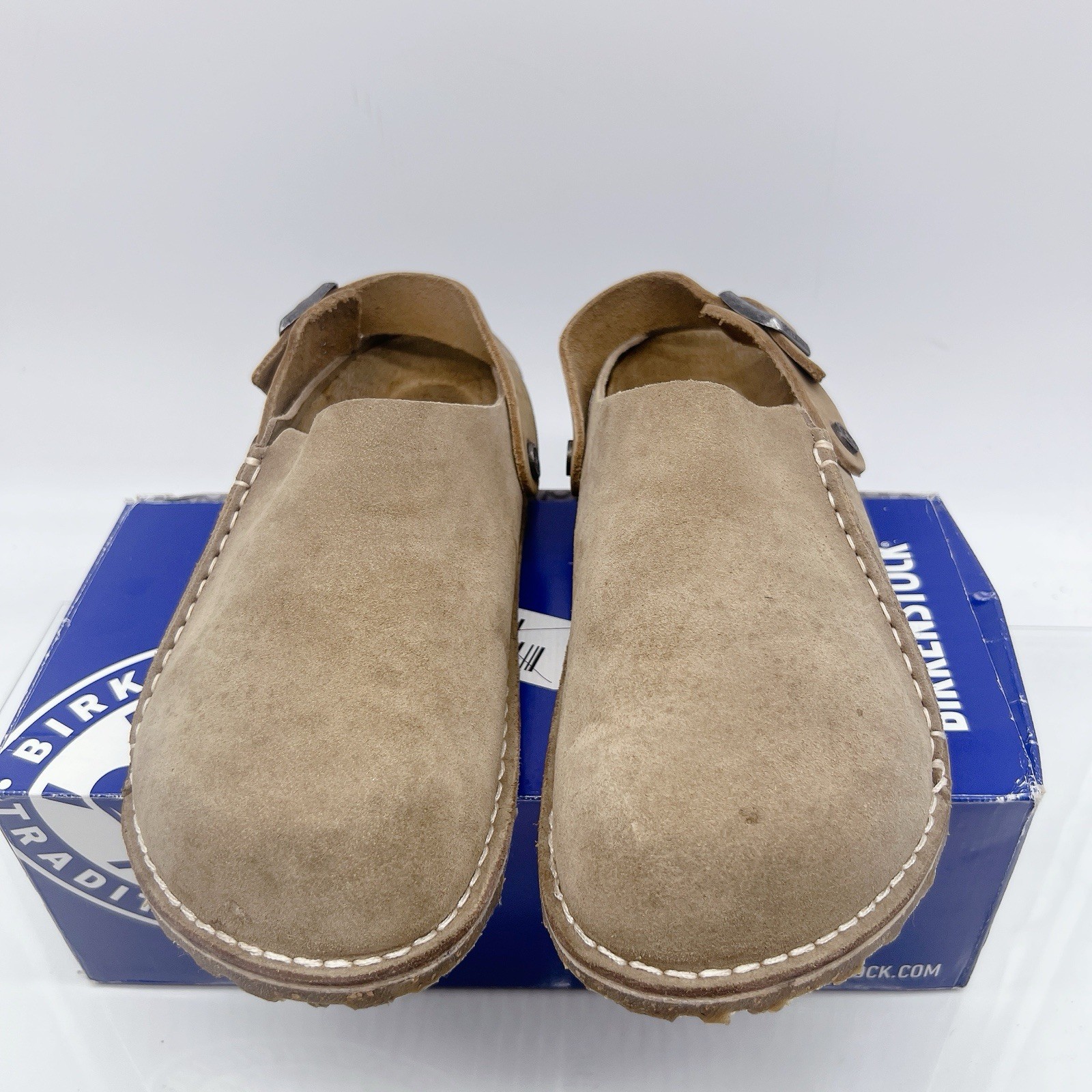 Birkenstock Lutry Clogs Comfort Shoes Premium Taupe Suede EU 41 Wms US 10- 10.5
