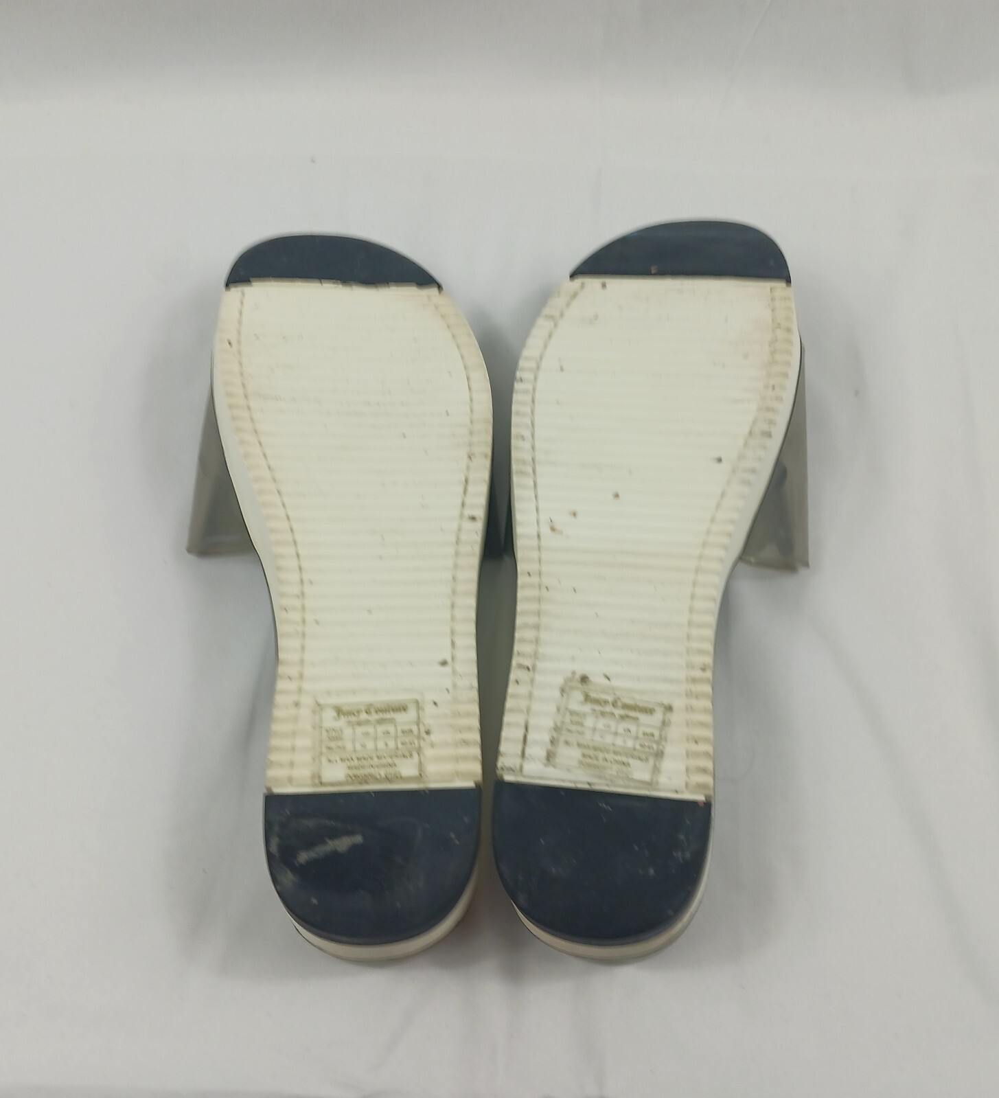 Juicy Couture Sandals Size 10 Y2K Jelly Slides Womans Flats Flip Flops Slip On