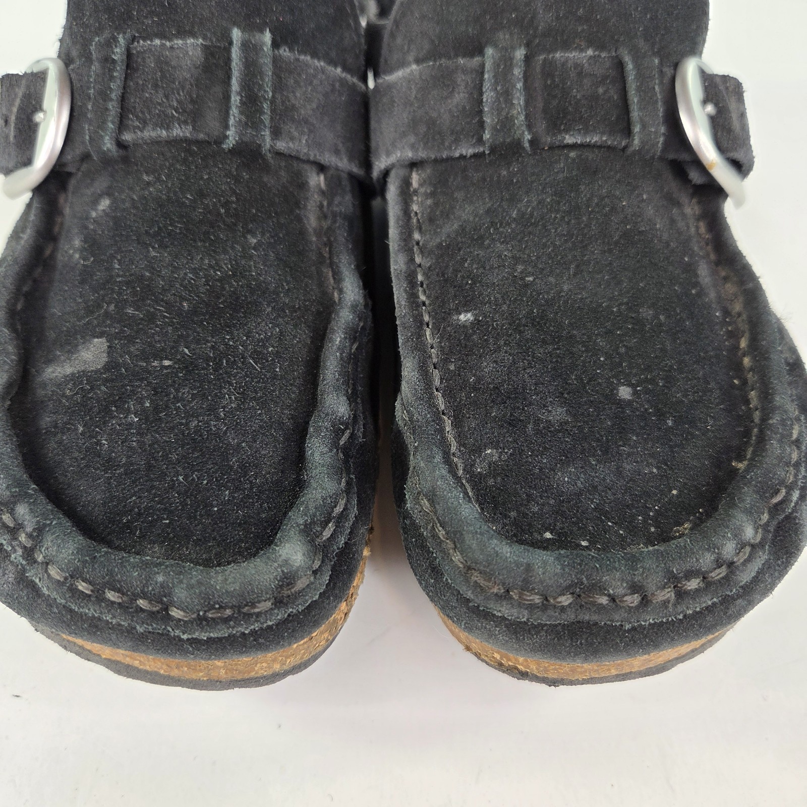 Birkenstock Buckley clogs US 10 Women’s Black Suede Slip-On Footbed Germany Shoe