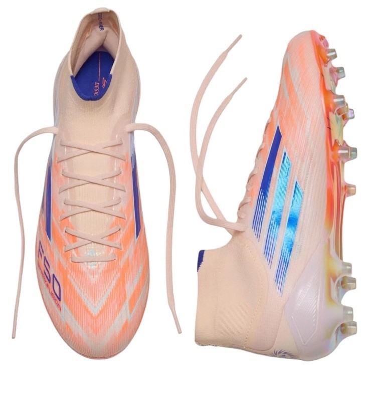 adidas F50 Sparkfusion Elite Mid FG AG Soccer Cleats Orange Women Size 10 JH7647