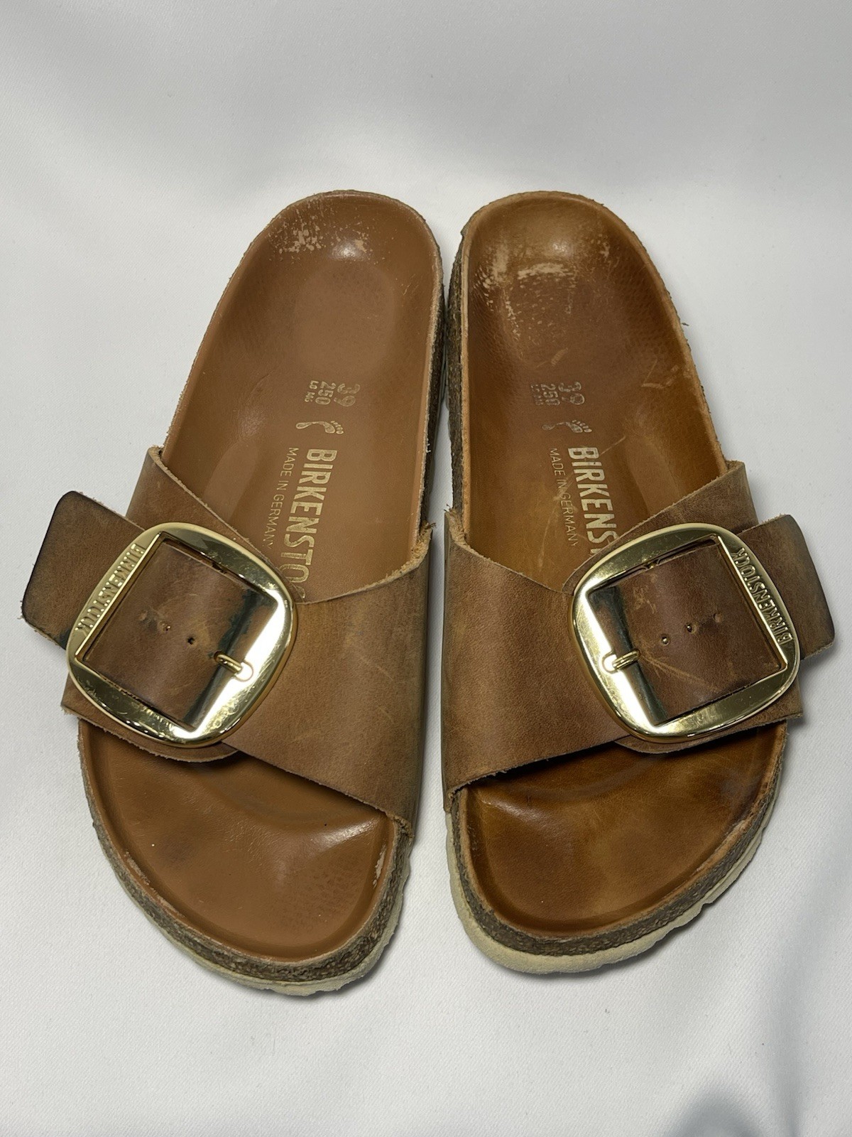 Birkenstock Madrid Big Buckle Women’s Sandals – Cognac EU 39 Narrow