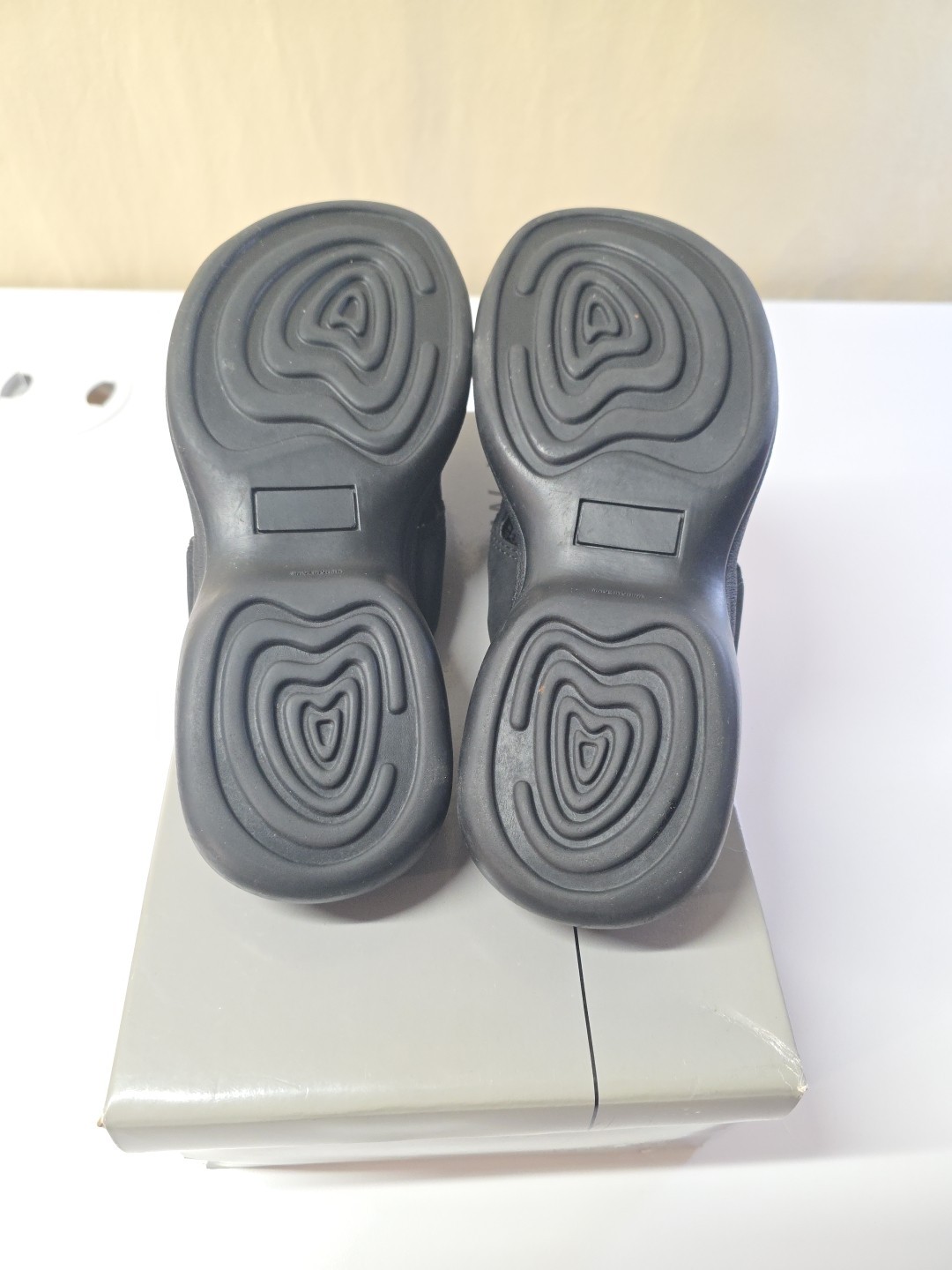 BAXTER & WELLS «Stream» Black Chunky SANDALS Slides Open Toe Women’s Size 7