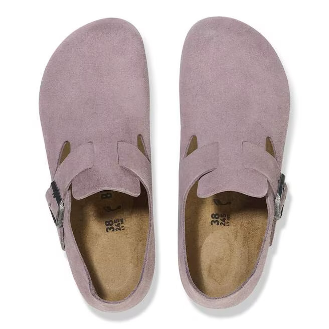 Birkenstock London Suede Leather Faded Purple EU39/W8-8.5 Medium/Narrow NWT