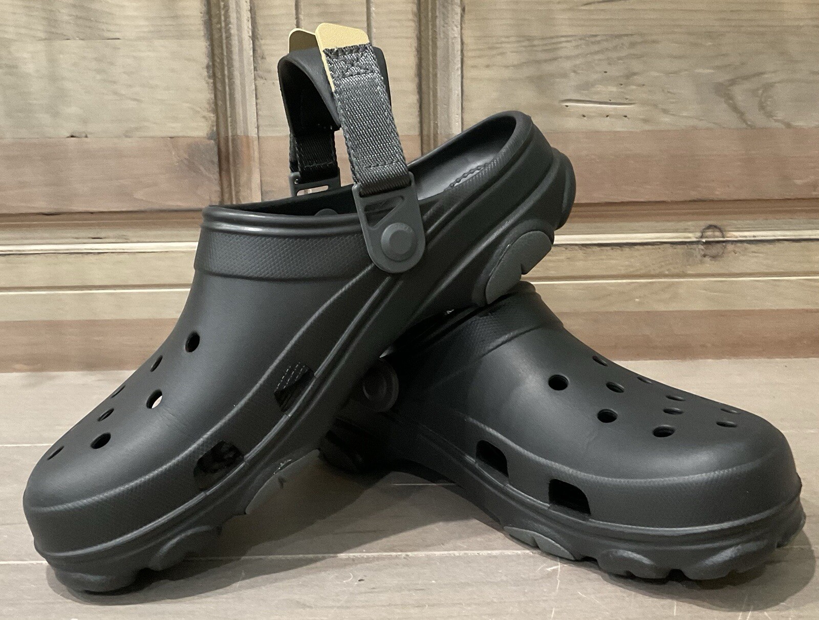 Crocs Classic All Terrain Clogs Black/Grey M8 W10 US Comfy, Lightweight, Tread
