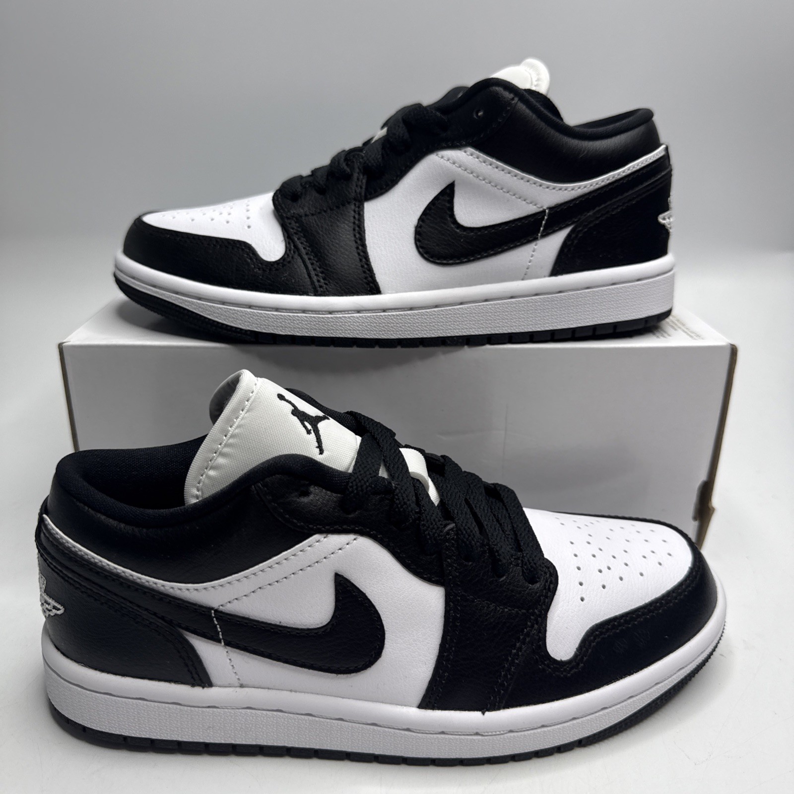 Size 5.5 Nike Women’s Air Jordan 1 Low ‘Panda Black White’ Shoes DC0774-101