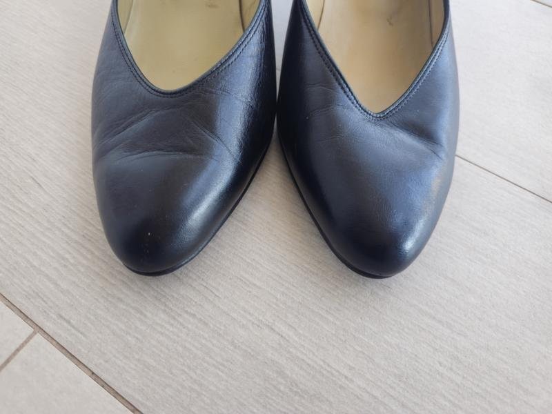Women Bally heels black leather 37.5 #5M86