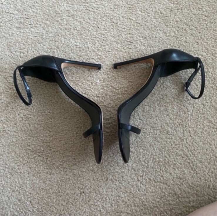 Stuart Weitzman Nudistsong Black Nappa Leather Sandal Size 10
