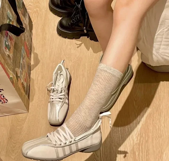Rockfish Weatherwear BLISS LACEUP SNEAKERS Balletcore Low Profile Mesh Organza