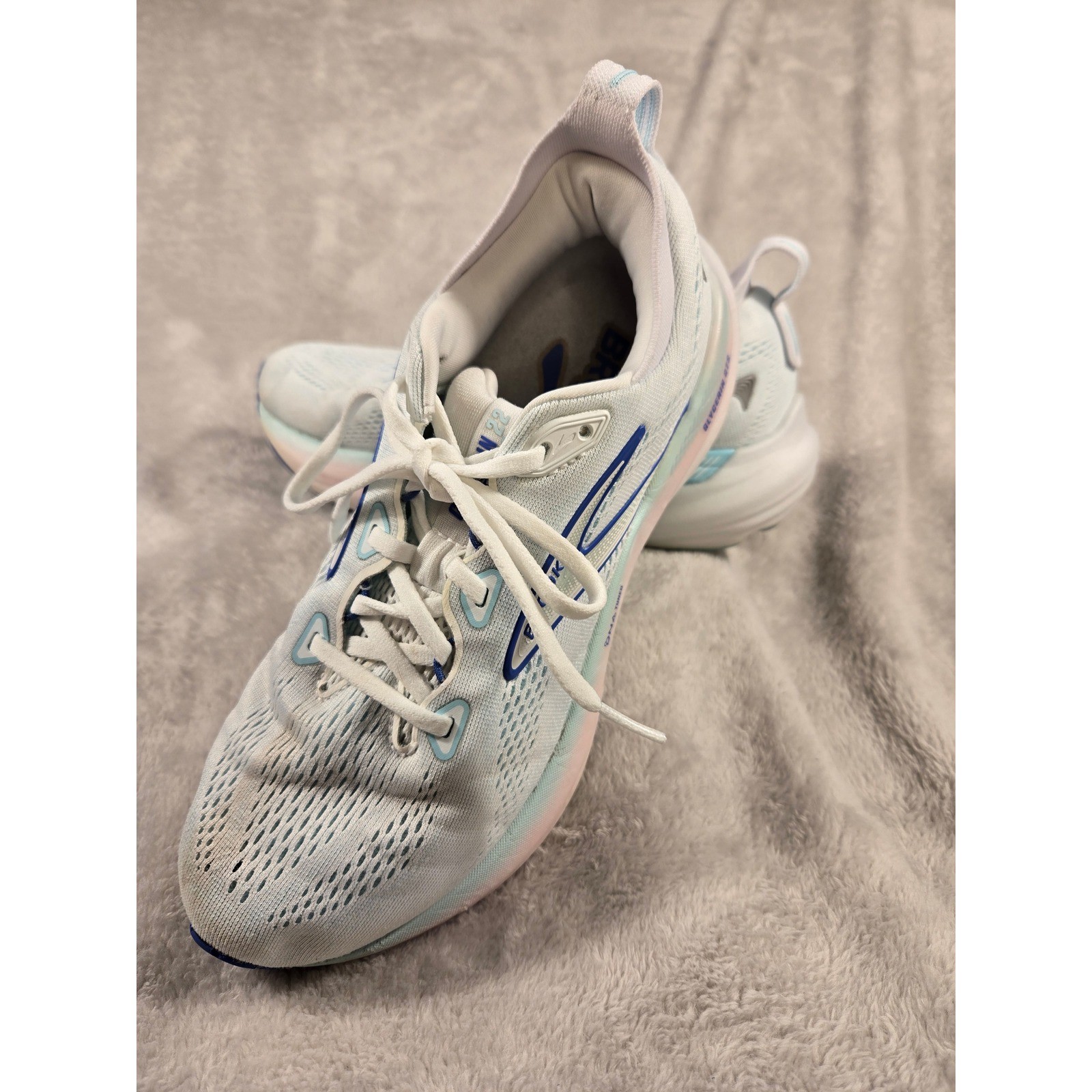 Brooks Glycerin GTS 21 Running Shoes Womens Blue White DNA LOFT v3 Support