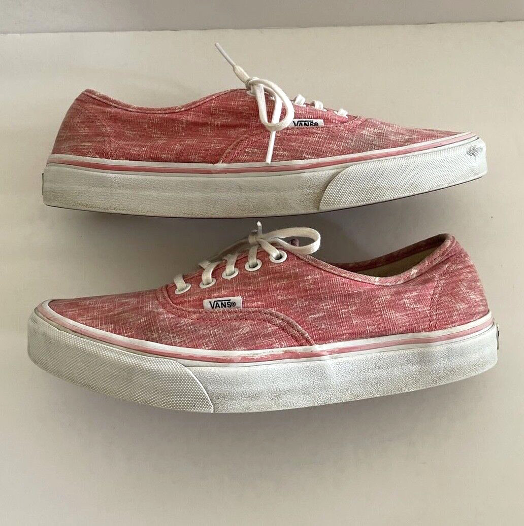 VANS Chevron Casual Low Top Shoes Pink Size W 10/ M 9.5
