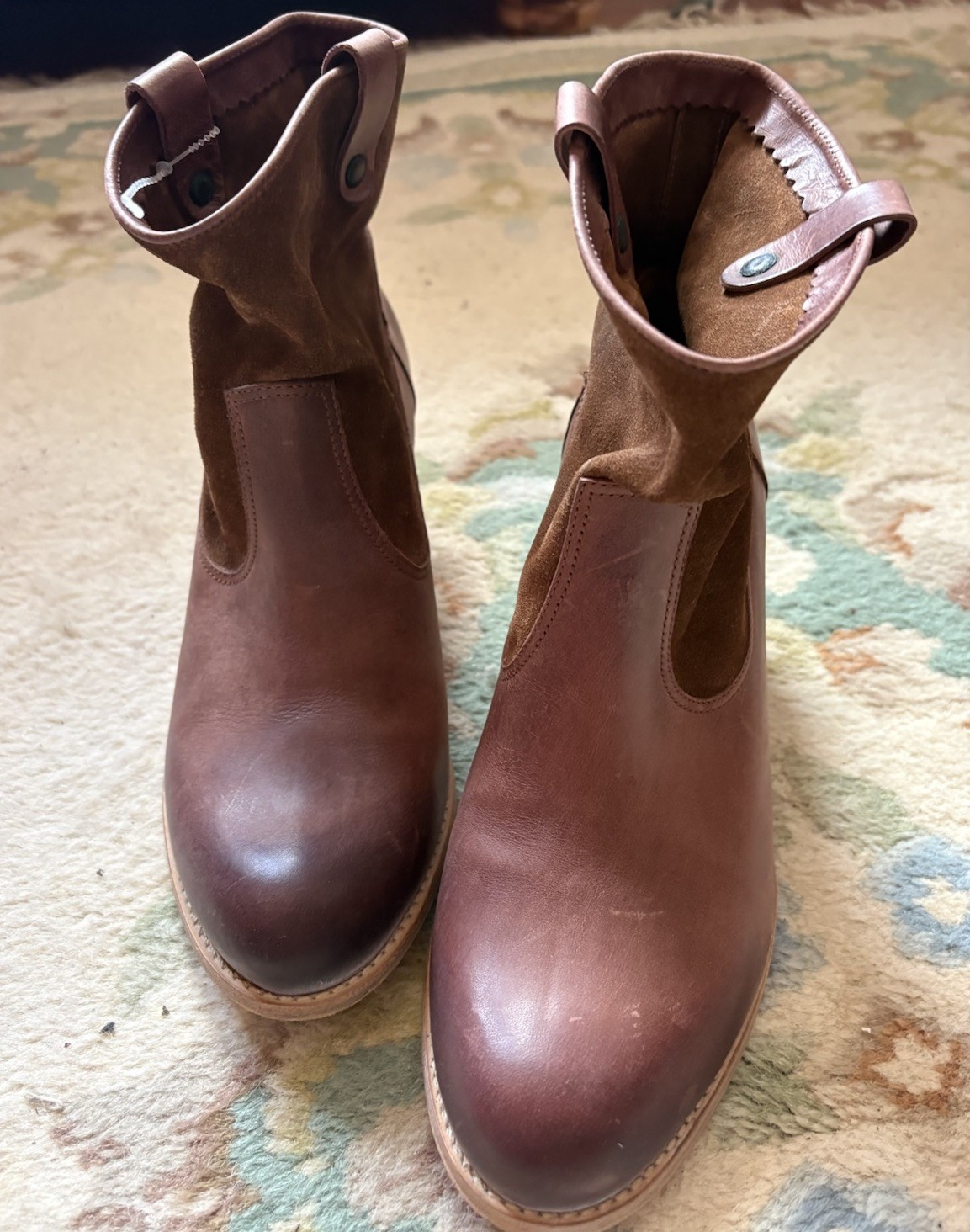 n.d.c. made by hand L Suede Leather Boots Ndc Pull On Chelsea 40 9.5