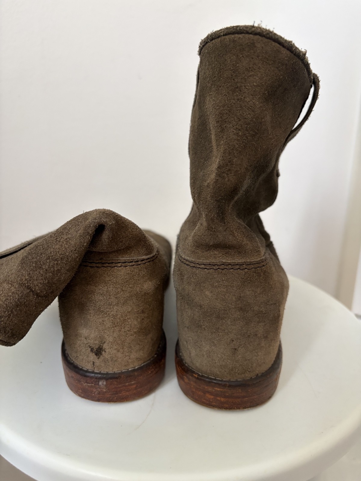 ISABEL MARANT-boots susee- suede-wedges- faded black- 42