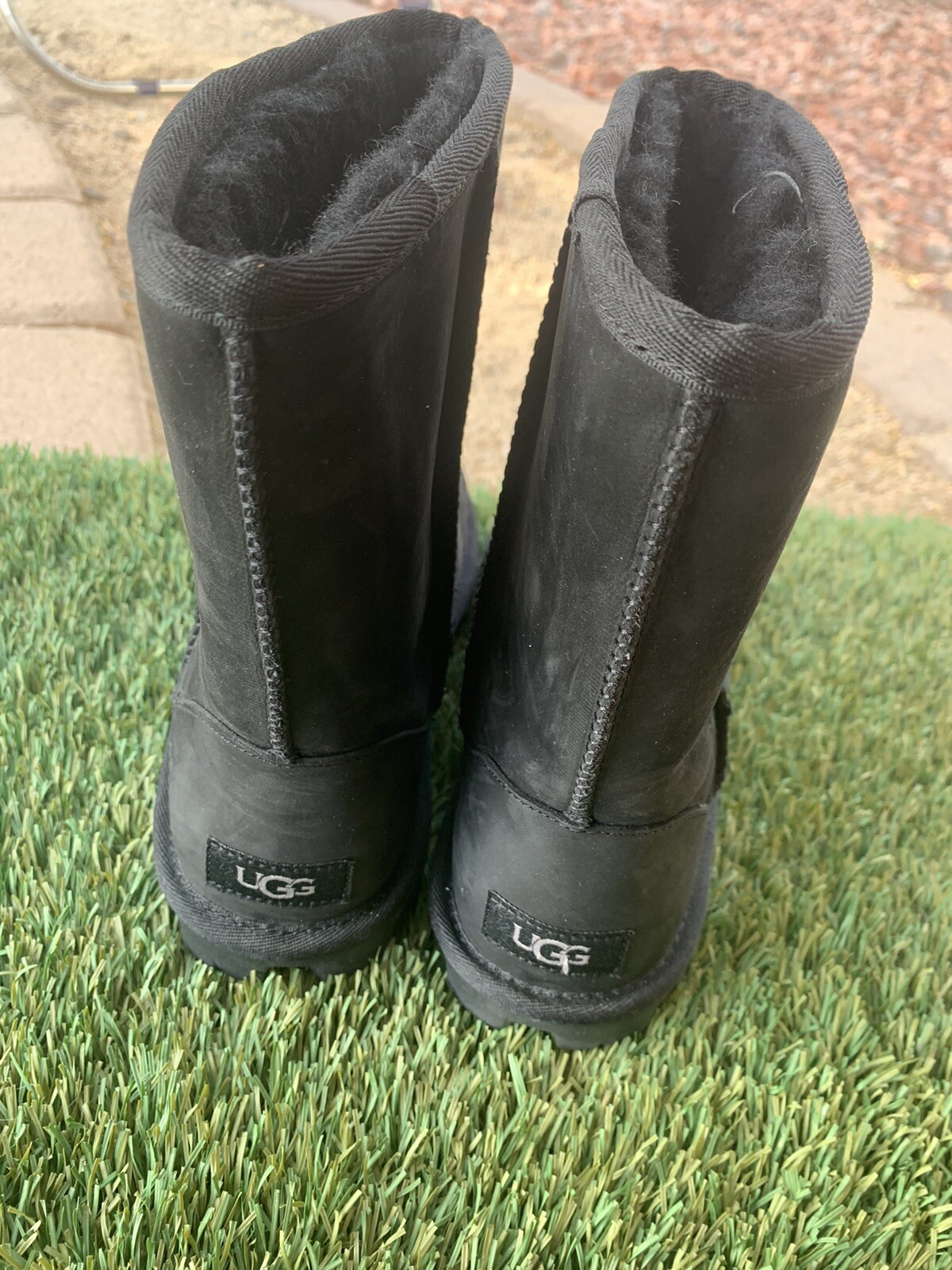 Women’s UGG Essential Short UGGpure Wool Lined Boots Sz 7