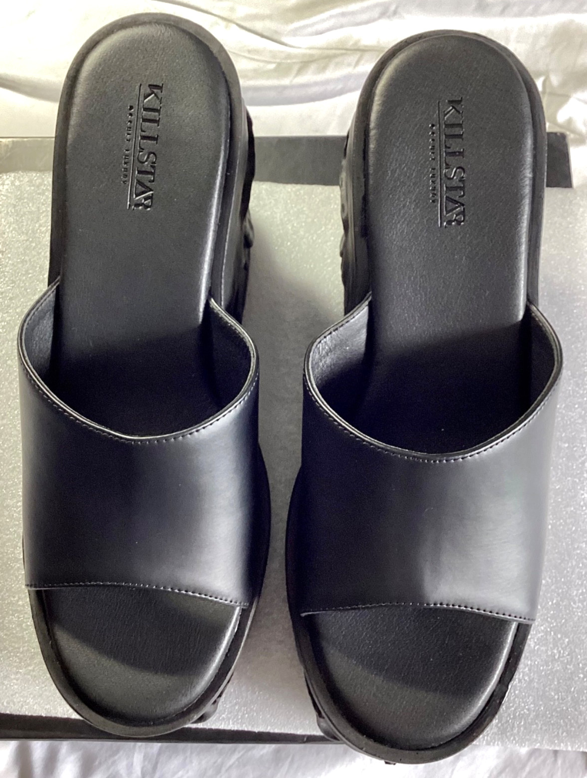 Killstar Doom Platform Skull Bones Slide Sandals Size 10 NIB Goth SOLD OUT