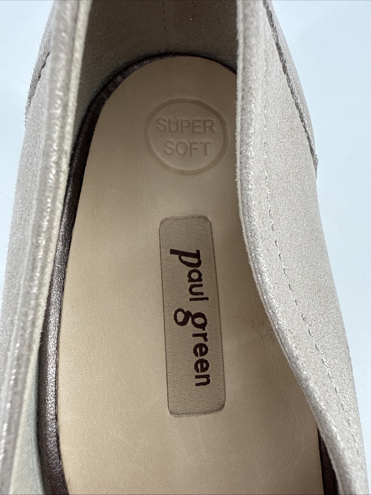 Paul Green Yvette Pumps Neutral Beige Heels Womens US 6 EU 3.5 Cashmere Flaw