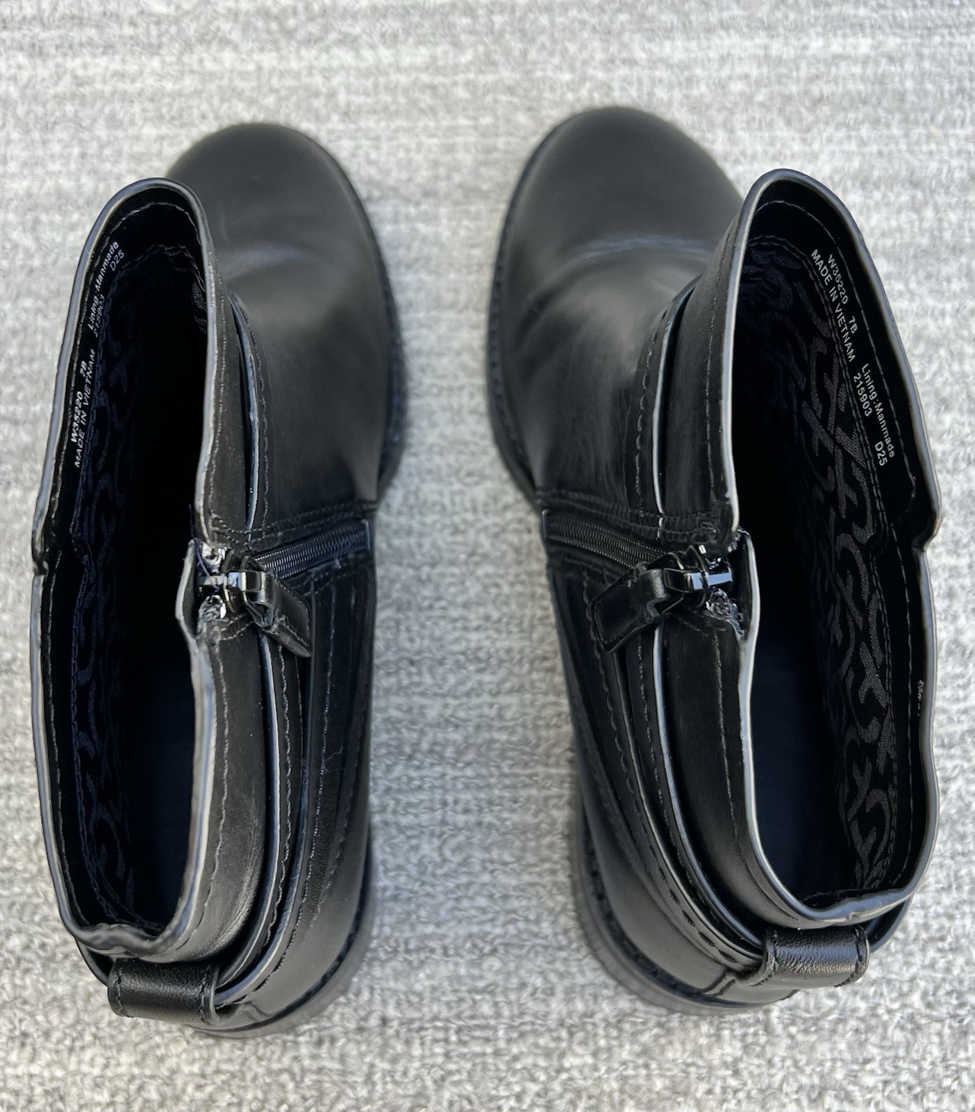 COLE HAAN Rosalyn Waterproof Ankle Strap Side Zip Black Leather Boots Women’s 7