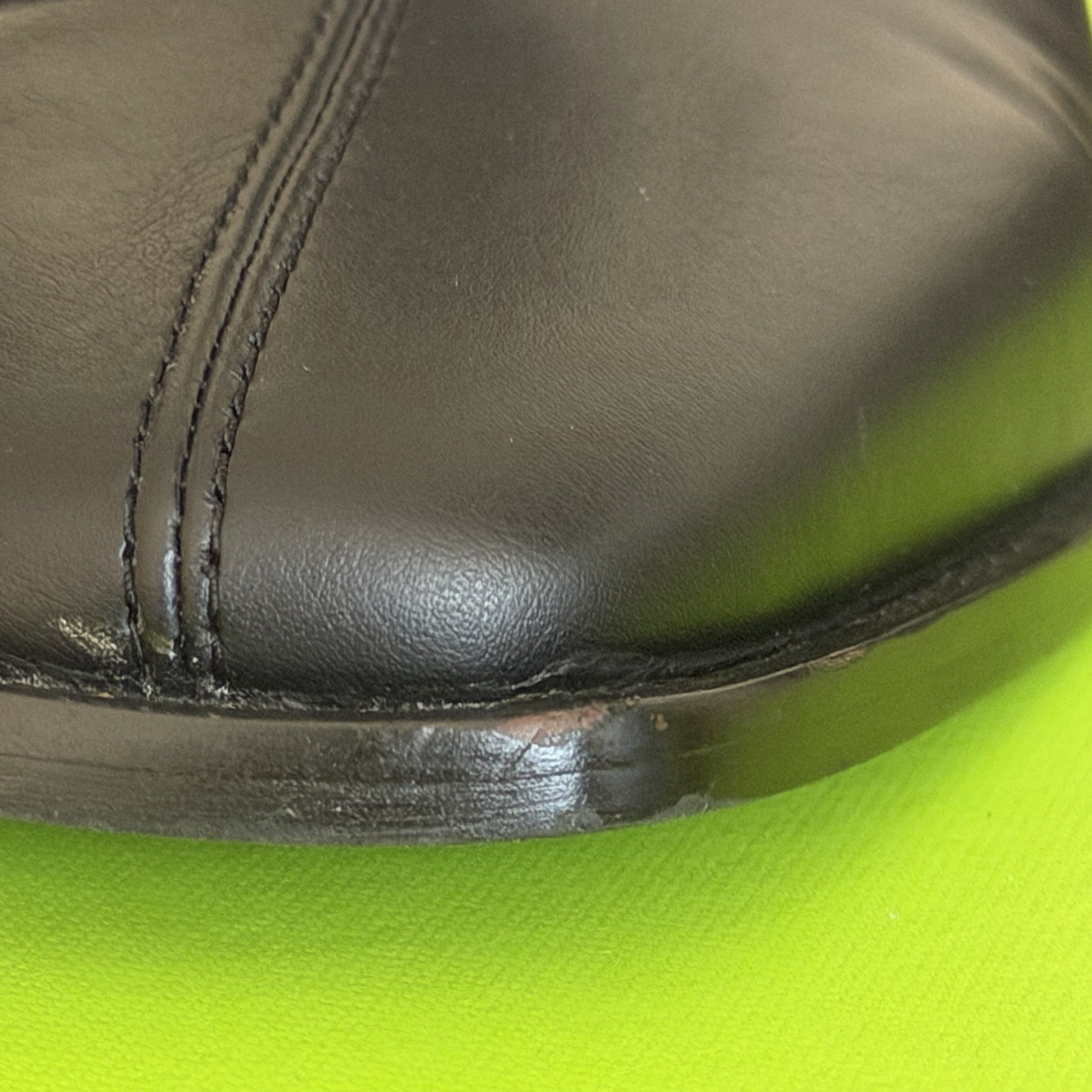 Sam Edelman «Wells» Black Leather Block Heel Boots Size 6M