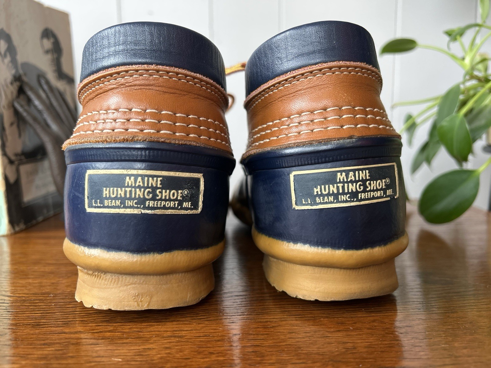 VTG 70s LL Bean Boot OG Womens Maine Hunting Shoe Gumshoe Duck Boots Low Size 9