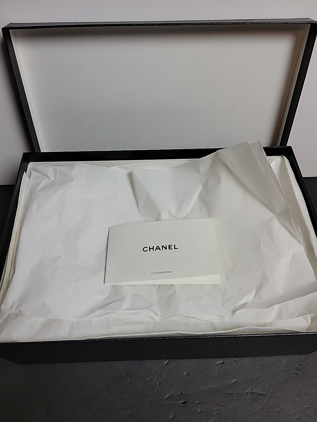 CHANEL Goatskin Grosgrain CC Slingback Pumps Size 38 ( G45738 ) Empty Box Only
