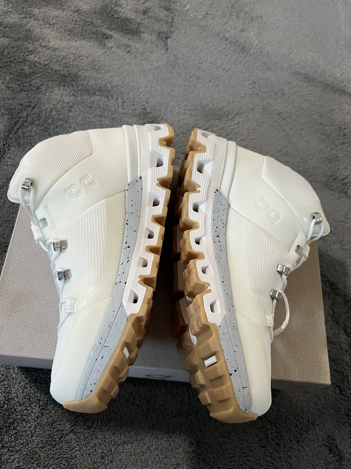 On Womens Cloudtrax Undyed White Size 7 Textile Synthetic Hiking Shoes