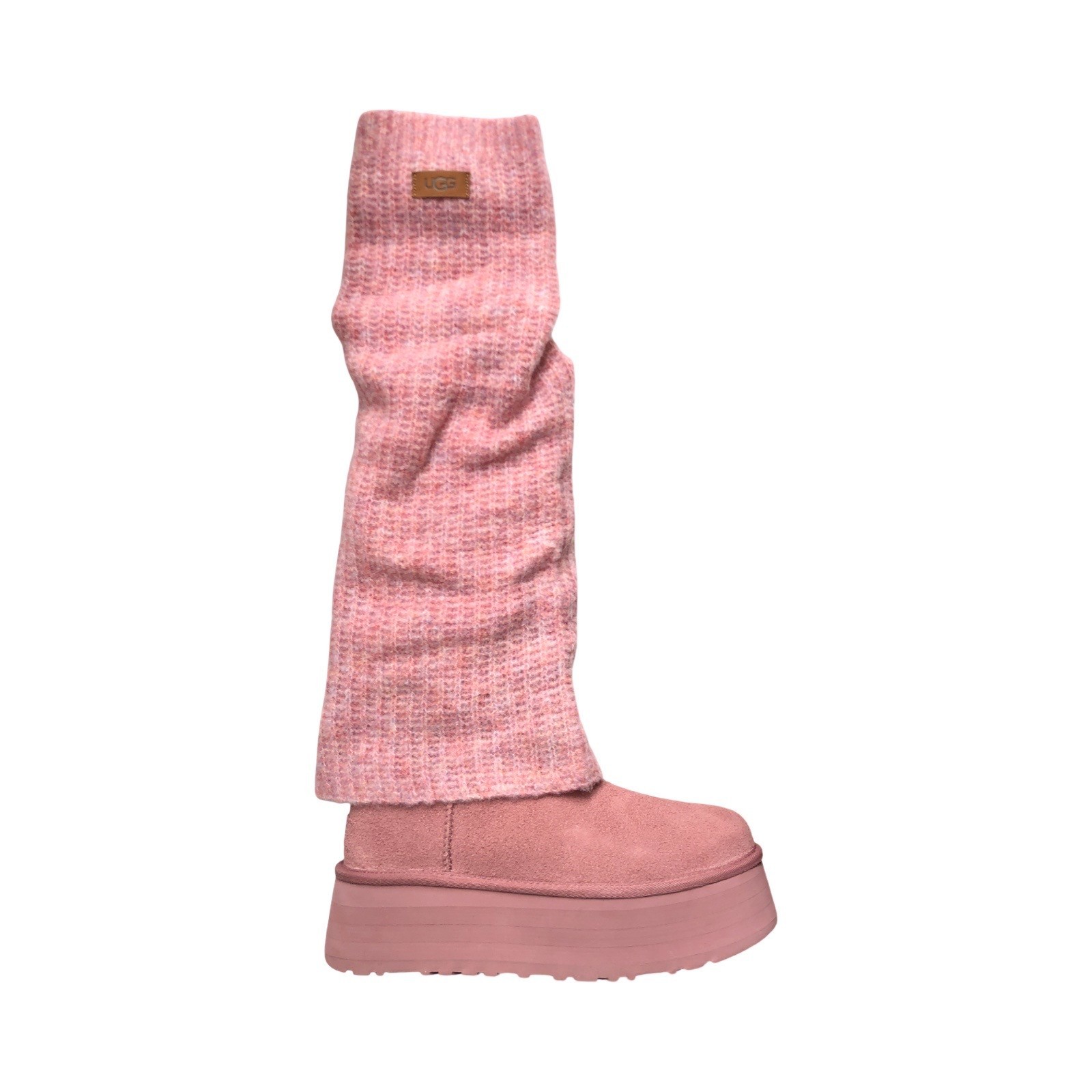 UGG Women’s Classic Mini Dipper Legwarmer Pink Dawn Platform Boots 1178990 Sz 11