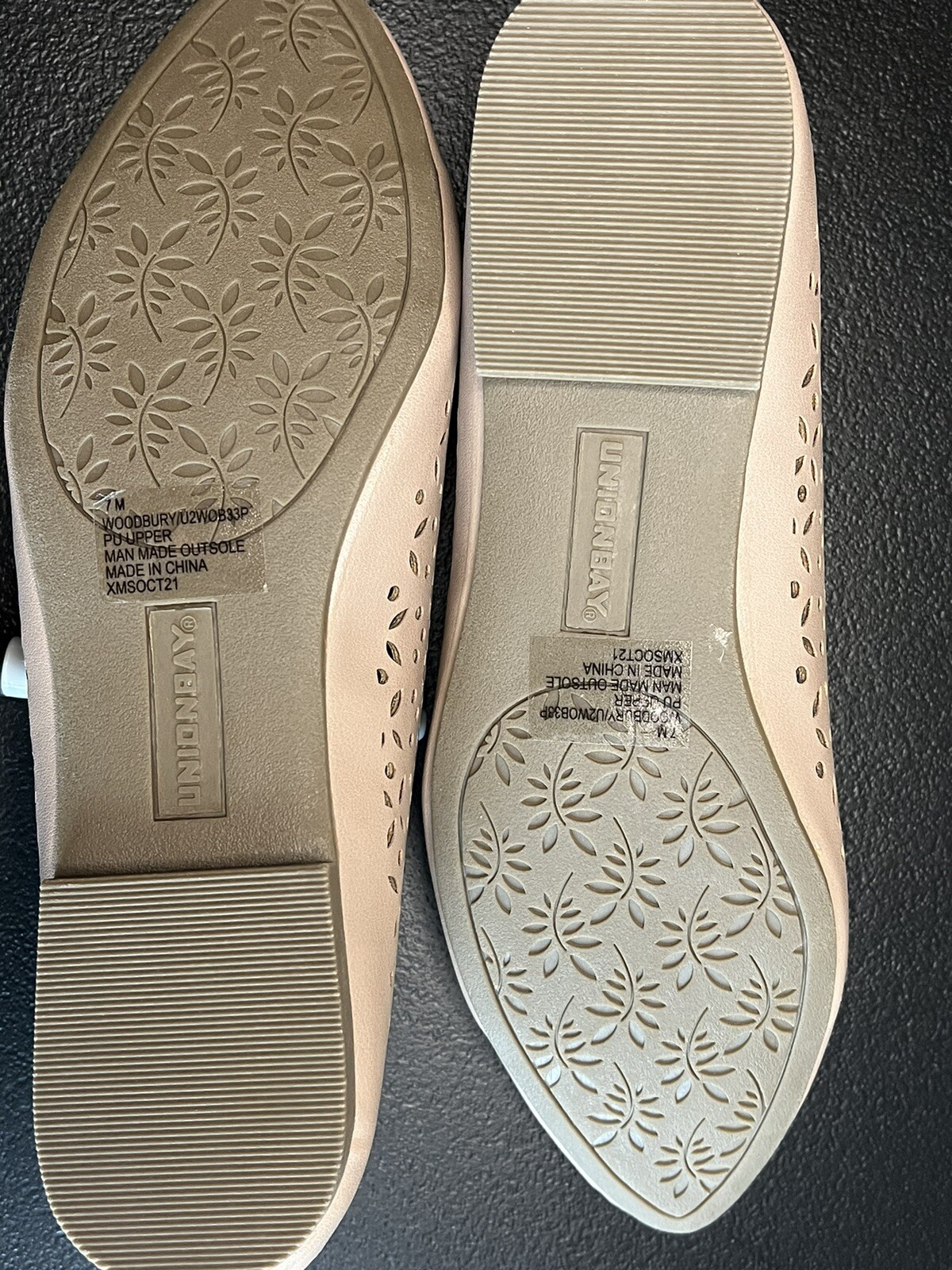 UNIONBAY Women’s Woodbury Ballet Flat, Nude, Size 7M NEW