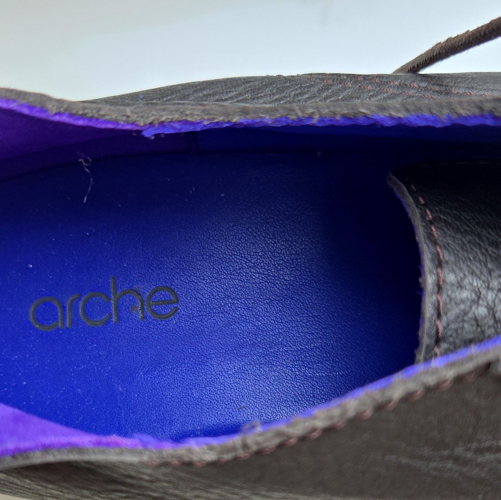 Arche Brown Leather Lace-Up Oxford Flats Round Toe EU 43 NEW $500+ Men’s