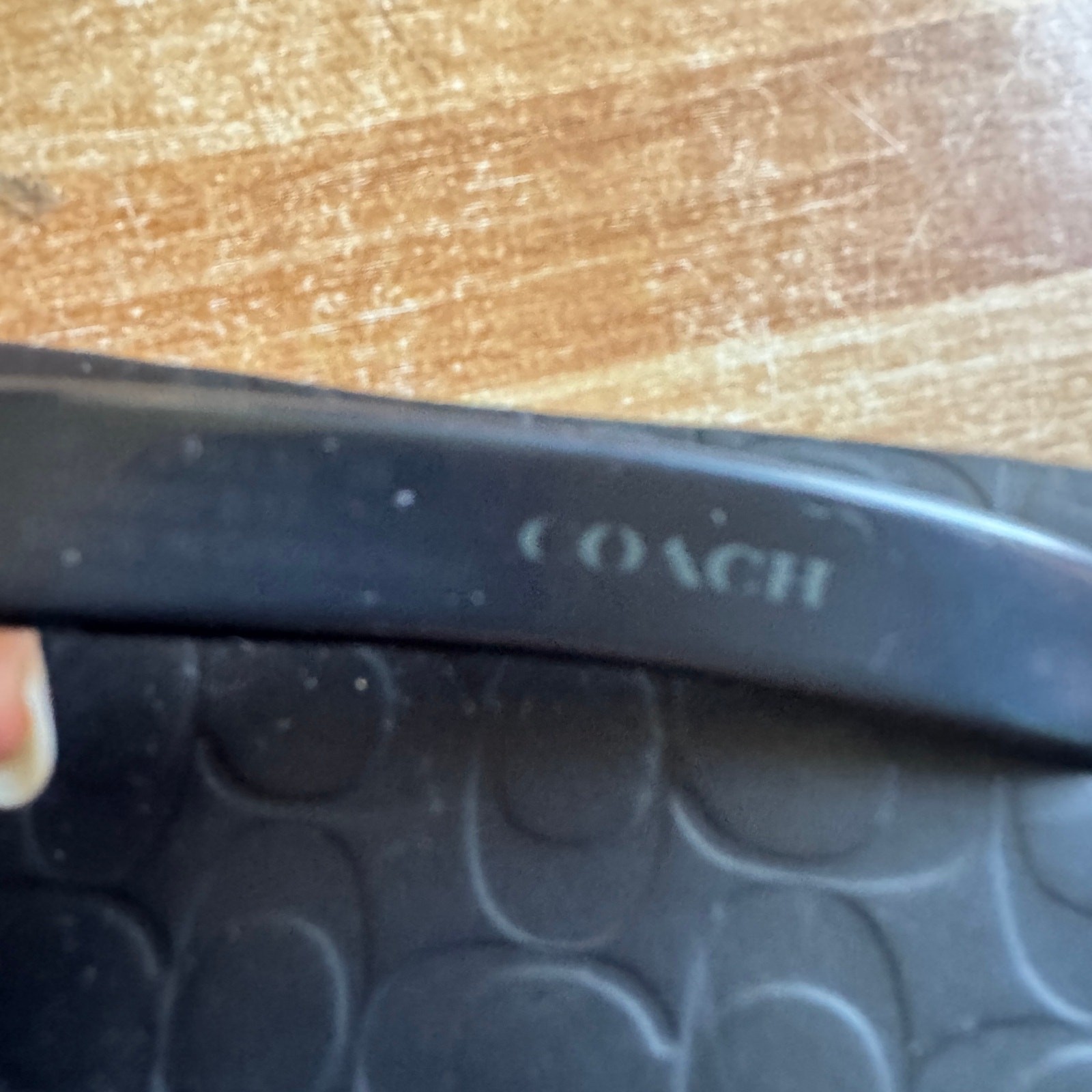 Coach Abbigail Black Turnlock Signature Rubber Flip Flop Thong Sandals
