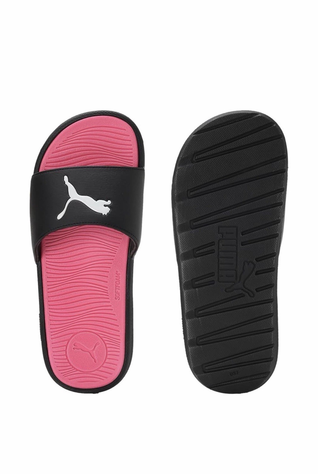 Puma Black & Pink Slide Sandals with White Logo. Cool cat 2.0 sport women’s 6