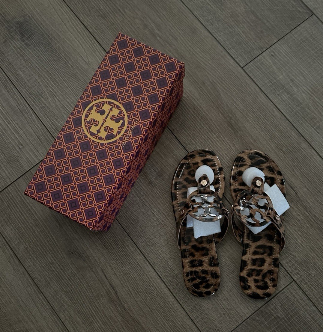 Cheetah print sandals size 9