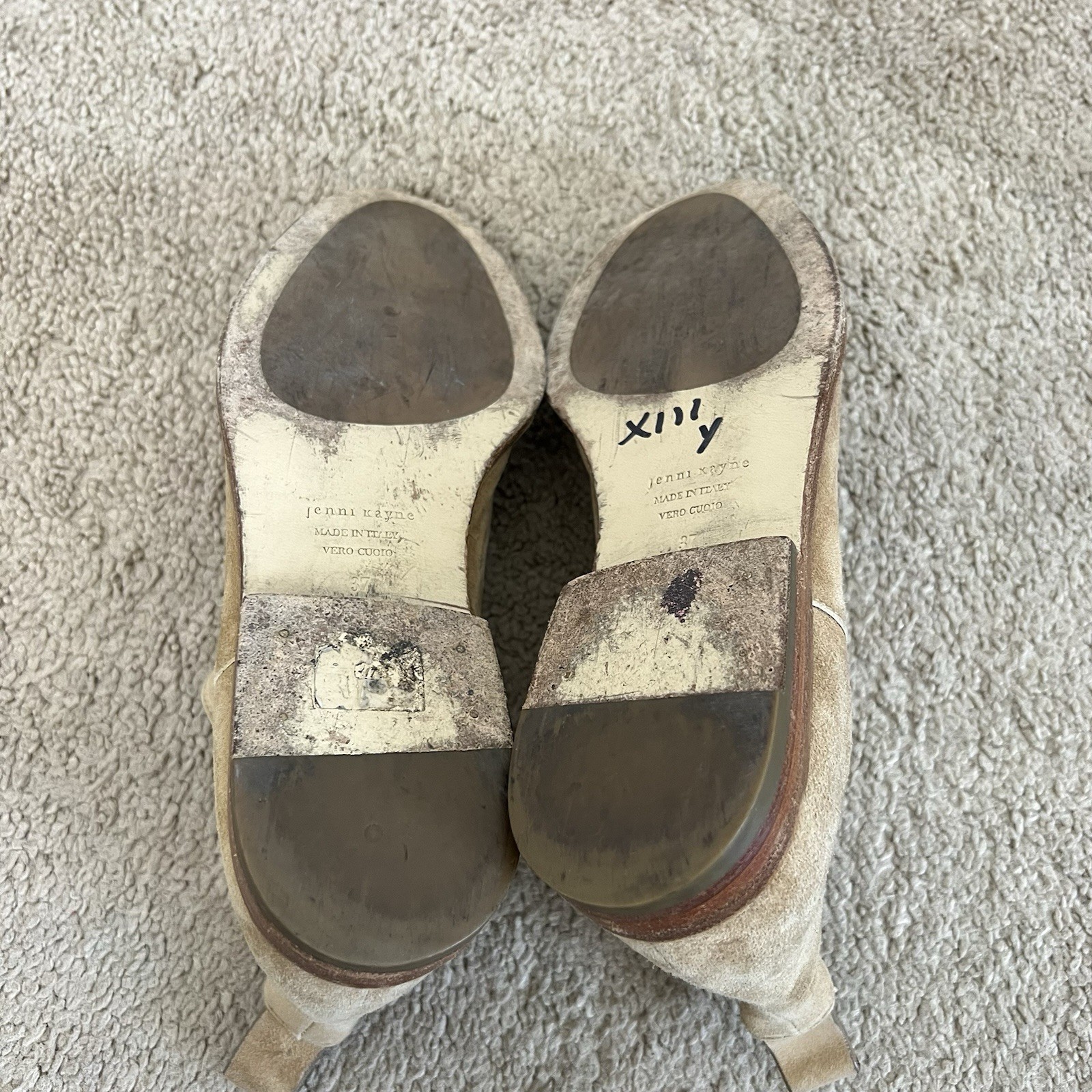 Jenni Kayne suede Chelsea ankle boot size 37 US 7 slip on tan Quite Luxury