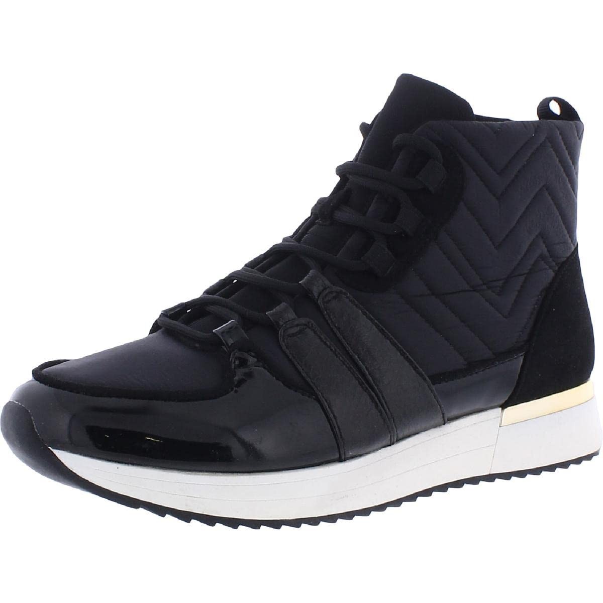 Kenneth Cole Reaction Women’s Women’s Cameron Quilt Hiker Sneaker, Black, 5