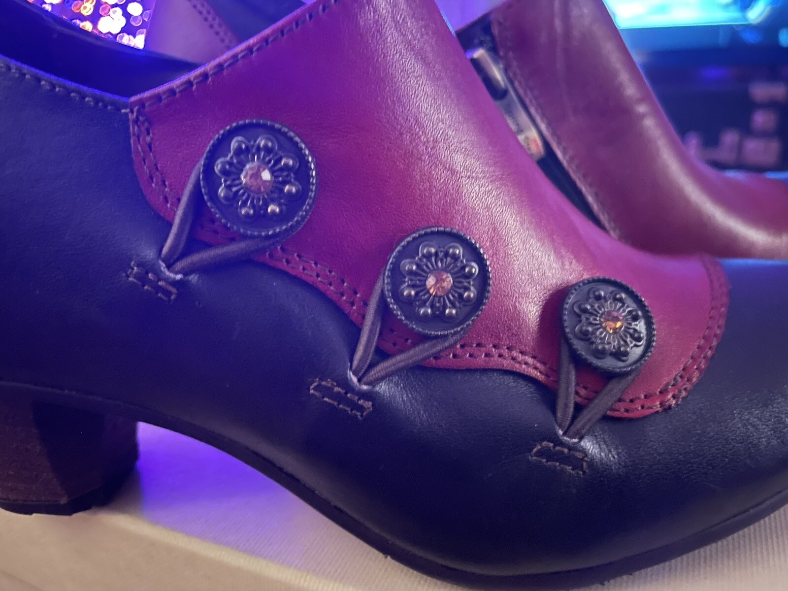 Lartiste GREENTEA Shoes Dark Red And Black Multi NIB Steampunk