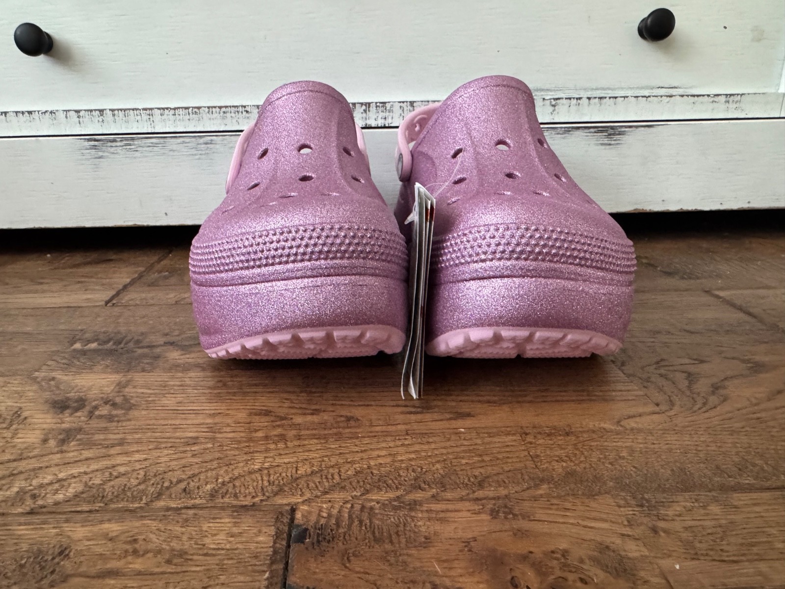 Crocs Bella Glitter Platform Clogs Pink Shimmer NWT Women’s Size 7