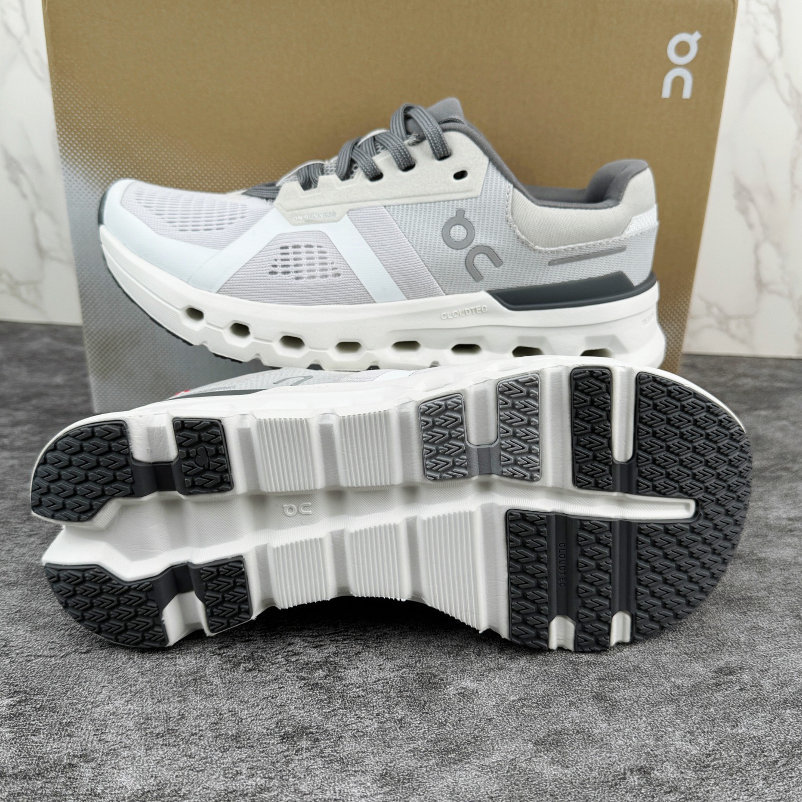 NEW On CLOUDRUNNER 2 Women’s Running Shoes Frost | White US Sizes 7-9